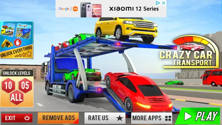 Crazy Car Transport Truck android App screenshot 0